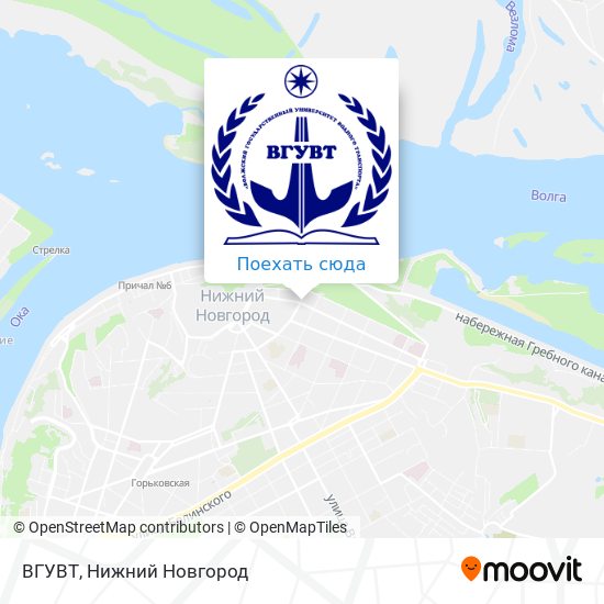 Карта ВГУВТ
