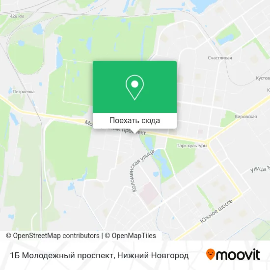 Карта 1Б Молодежный проспект