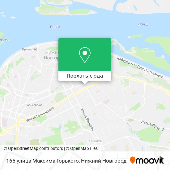 Карта 165 улица Максима Горького