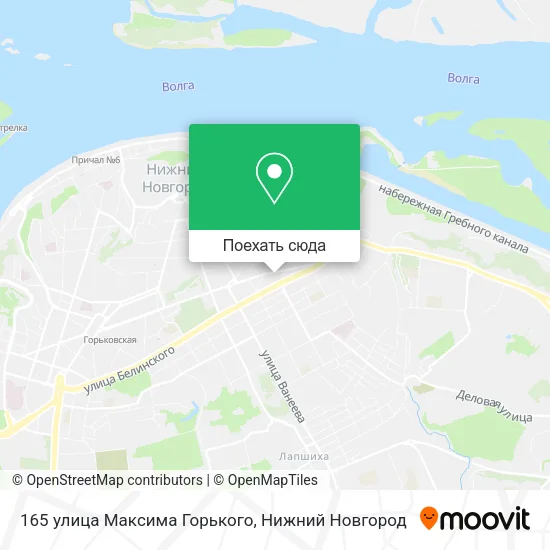 Карта 165 улица Максима Горького