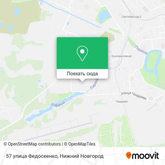 Карта 57 улица Федосеенко