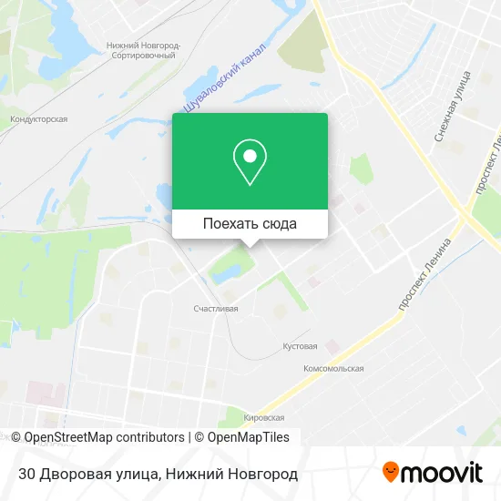 Карта 30 Дворовая улица