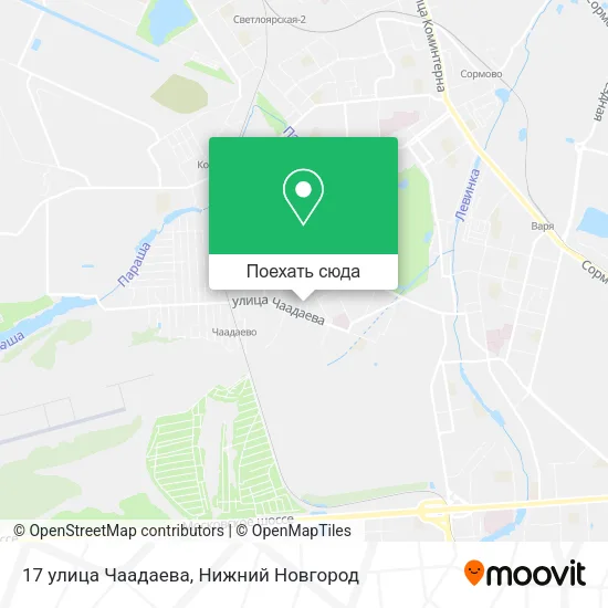 Карта 17 улица Чаадаева