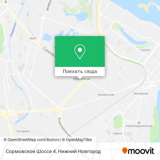 Карта Сормовское Шоссе 4