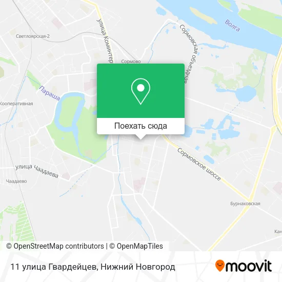 Карта 11 улица Гвардейцев