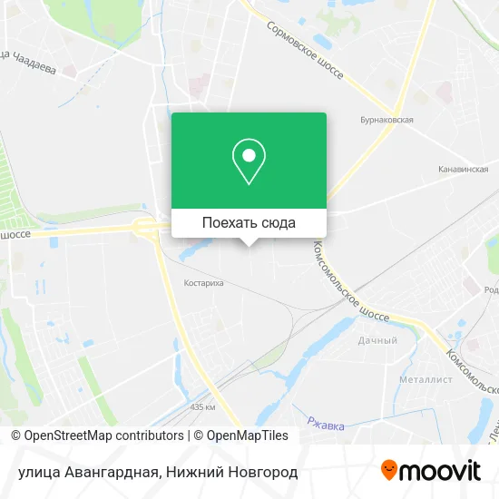 Карта улица Авангардная