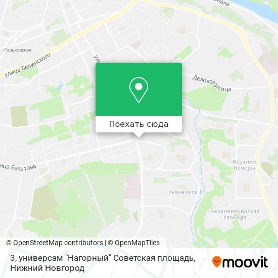 Карта 3, универсам "Нагорный" Советская площадь