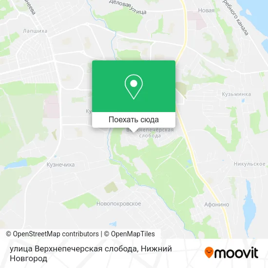 Карта улица Верхнепечерская слобода
