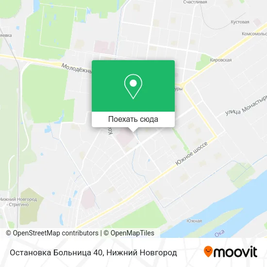 Карта Остановка Больница 40