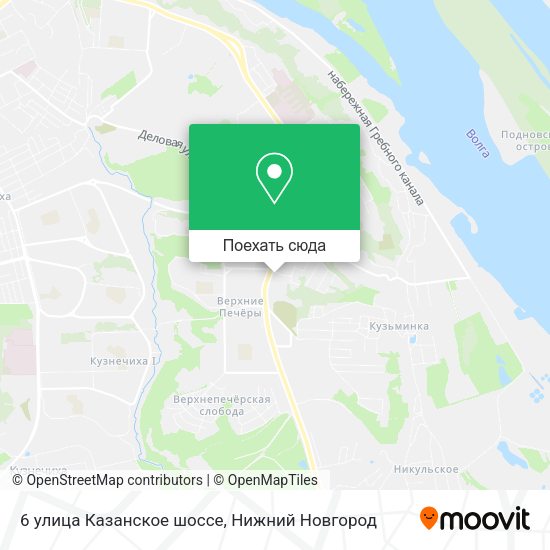 Карта 6 улица Казанское шоссе
