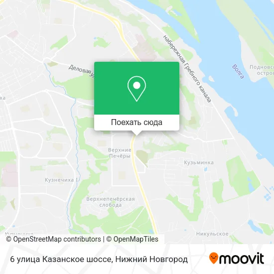 Карта 6 улица Казанское шоссе