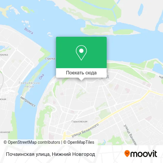 Карта Почаинская улица