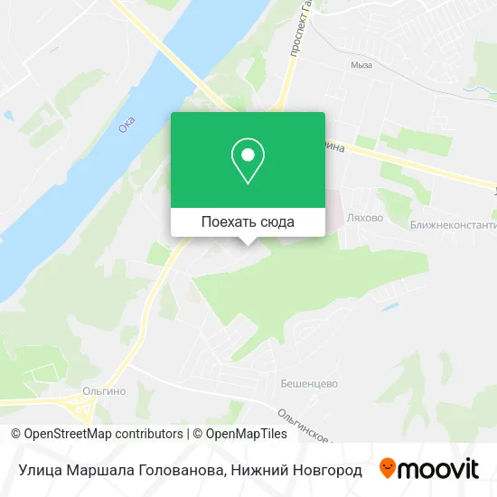 Карта Улица Маршала Голованова