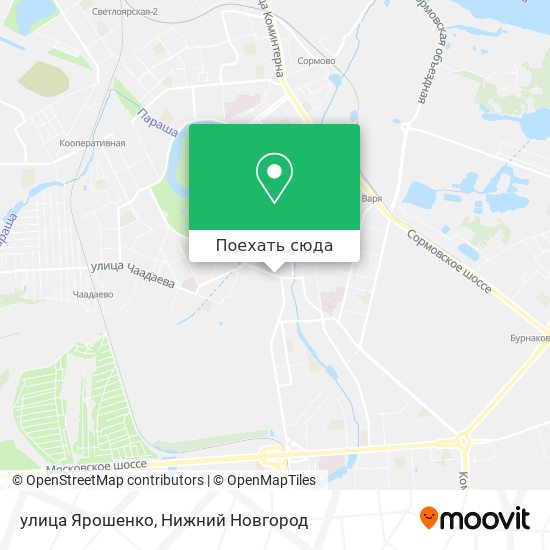 Карта улица Ярошенко