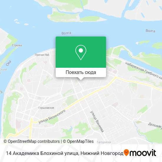 Карта 14 Академика Блохиной улица