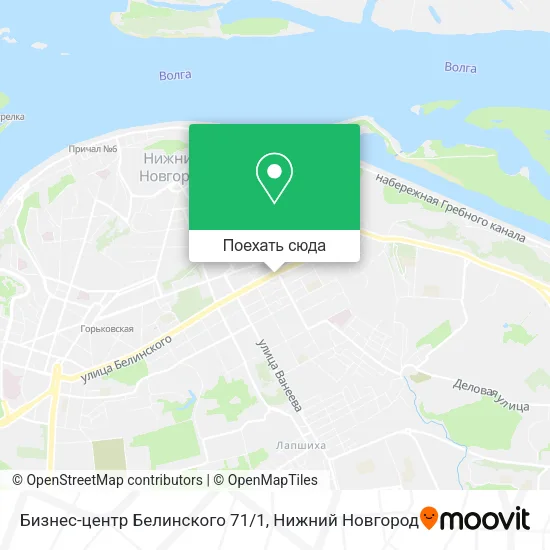 Карта Бизнес-центр Белинского 71/1