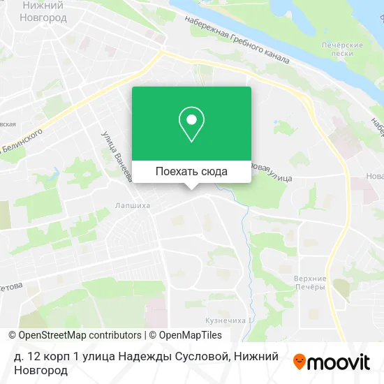 Карта д. 12 корп 1 улица Надежды Сусловой