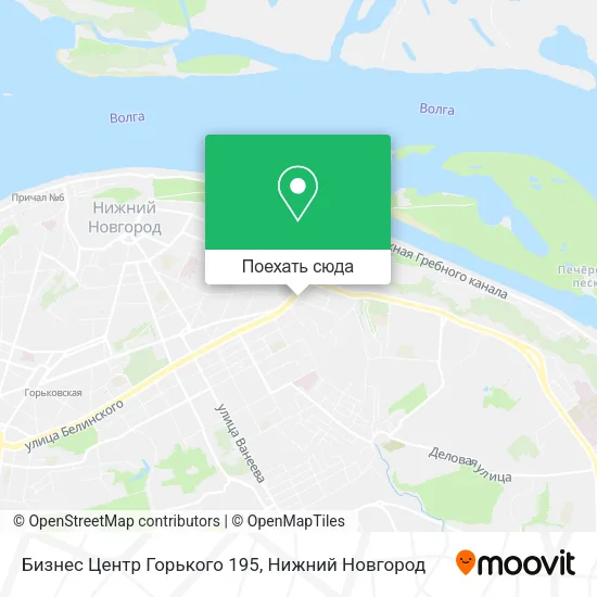 Карта Бизнес Центр Горького 195