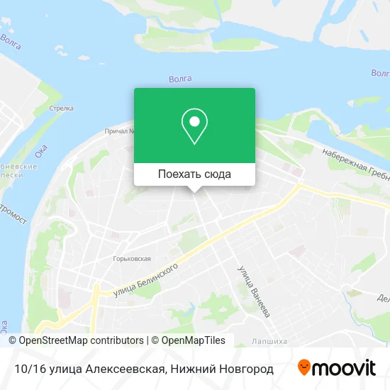 Карта 10/16 улица Алексеевская