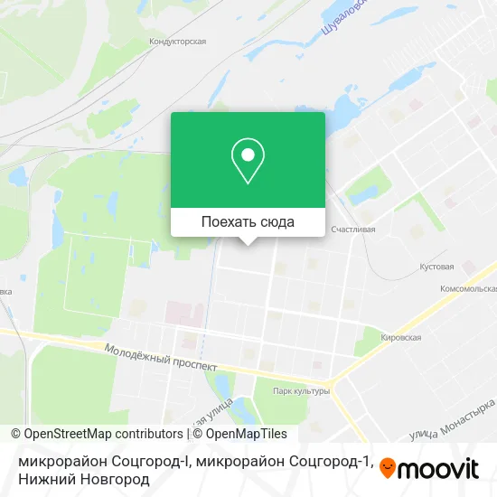 Карта микрорайон Соцгород-I, микрорайон Соцгород-1