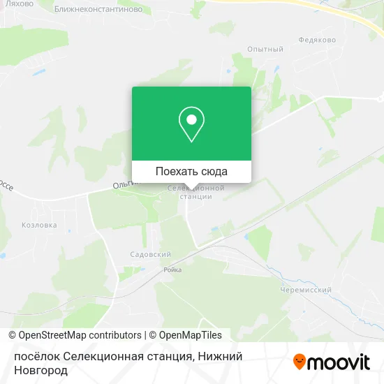 Карта посёлок Селекционная станция