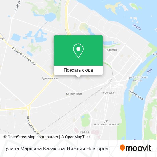 Карта улица Маршала Казакова