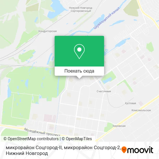 Карта микрорайон Соцгород-II, микрорайон Соцгород-2
