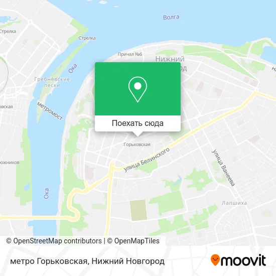 Карта метро Горьковская