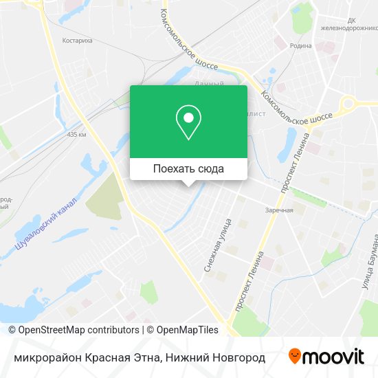Карта микрорайон Красная Этна