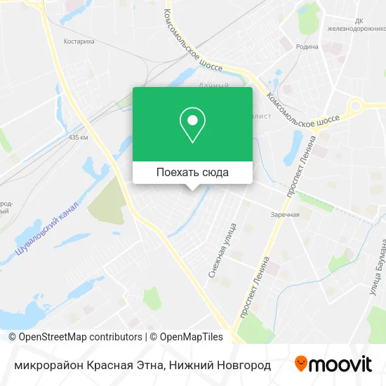 Карта микрорайон Красная Этна