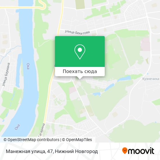 Карта Манежная улица, 47