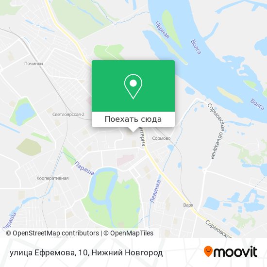 Карта улица Ефремова, 10