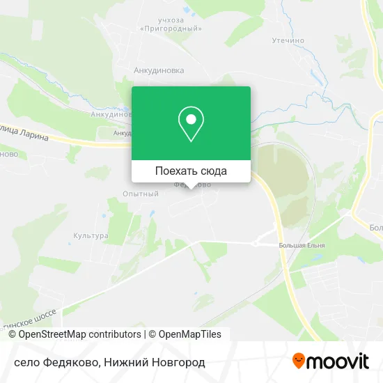 Карта село Федяково