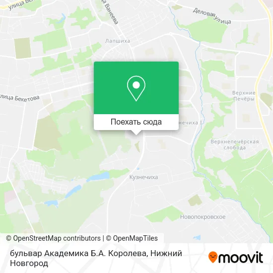 Карта бульвар Академика Б.А. Королева