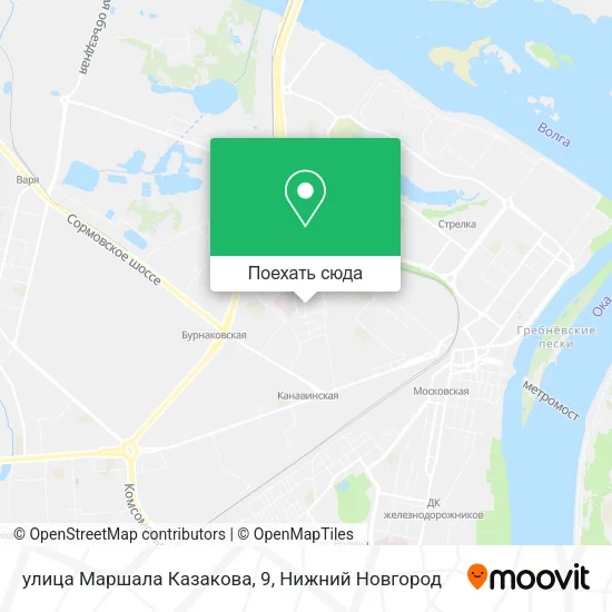 Карта улица Маршала Казакова, 9