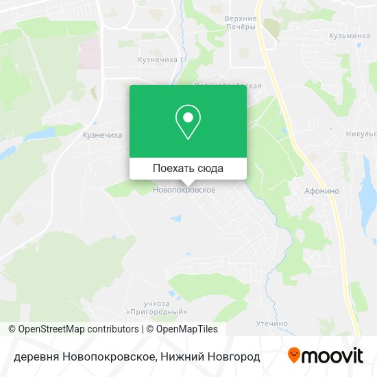 Карта деревня Новопокровское
