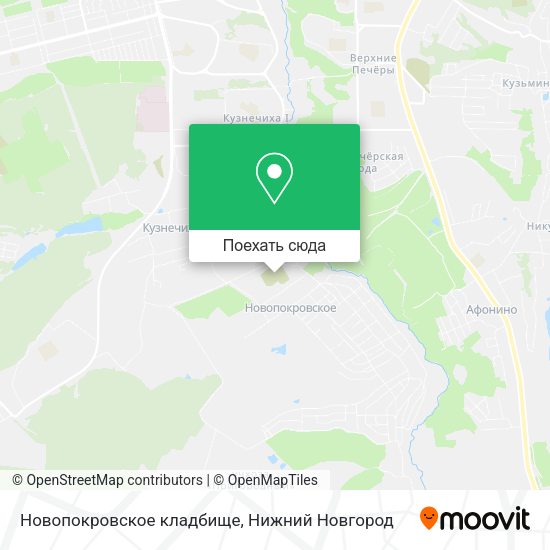 Карта Новопокровское кладбище