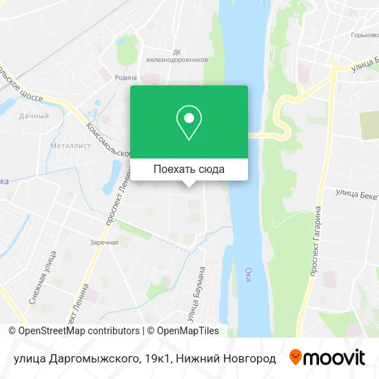 Карта улица Даргомыжского, 19к1