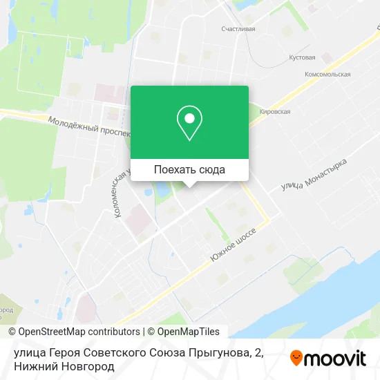 Карта улица Героя Советского Союза Прыгунова, 2