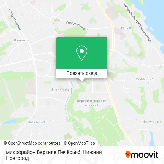 Карта микрорайон Верхние Печёры-6