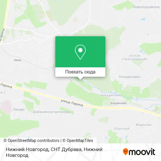 Карта Нижний Новгород, СНТ Дубрава
