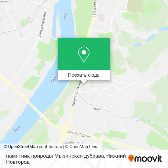 Карта памятник природы Мызинская дубрава