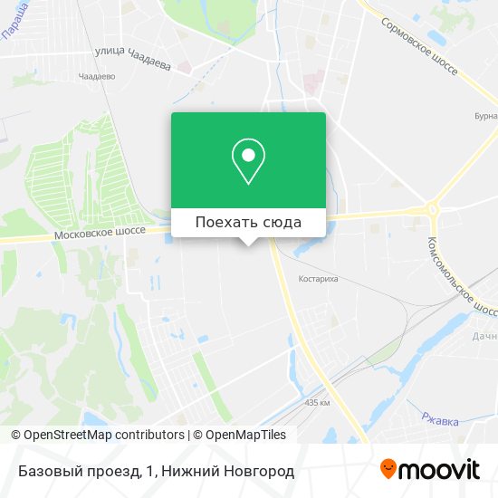 Карта Базовый проезд, 1