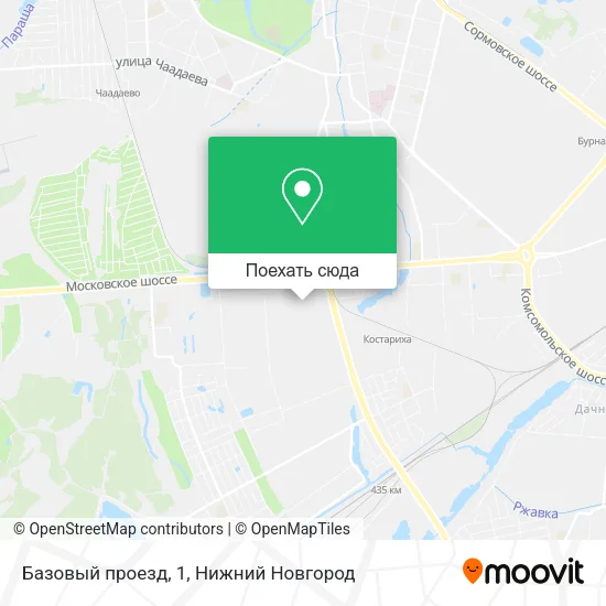 Карта Базовый проезд, 1