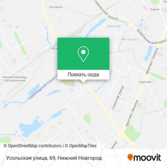 Карта Усольская улица, 69