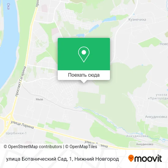 Карта улица Ботанический Сад, 1