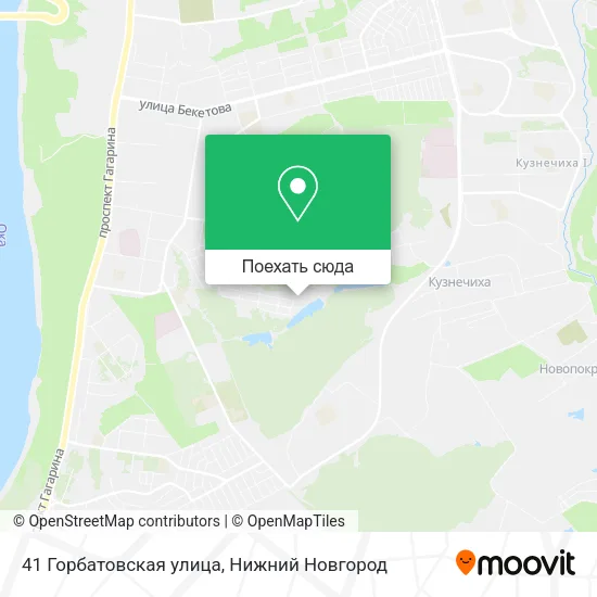 Карта 41 Горбатовская улица