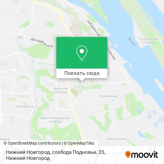 Карта Нижний Новгород, слобода Подновье, 35