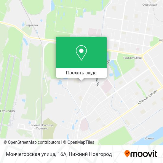 Карта Мончегорская улица, 16А