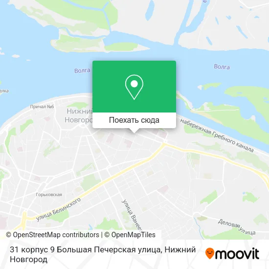Карта 31 корпус 9 Большая Печерская улица